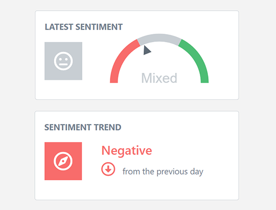 Sentiment Tracking Screenshot